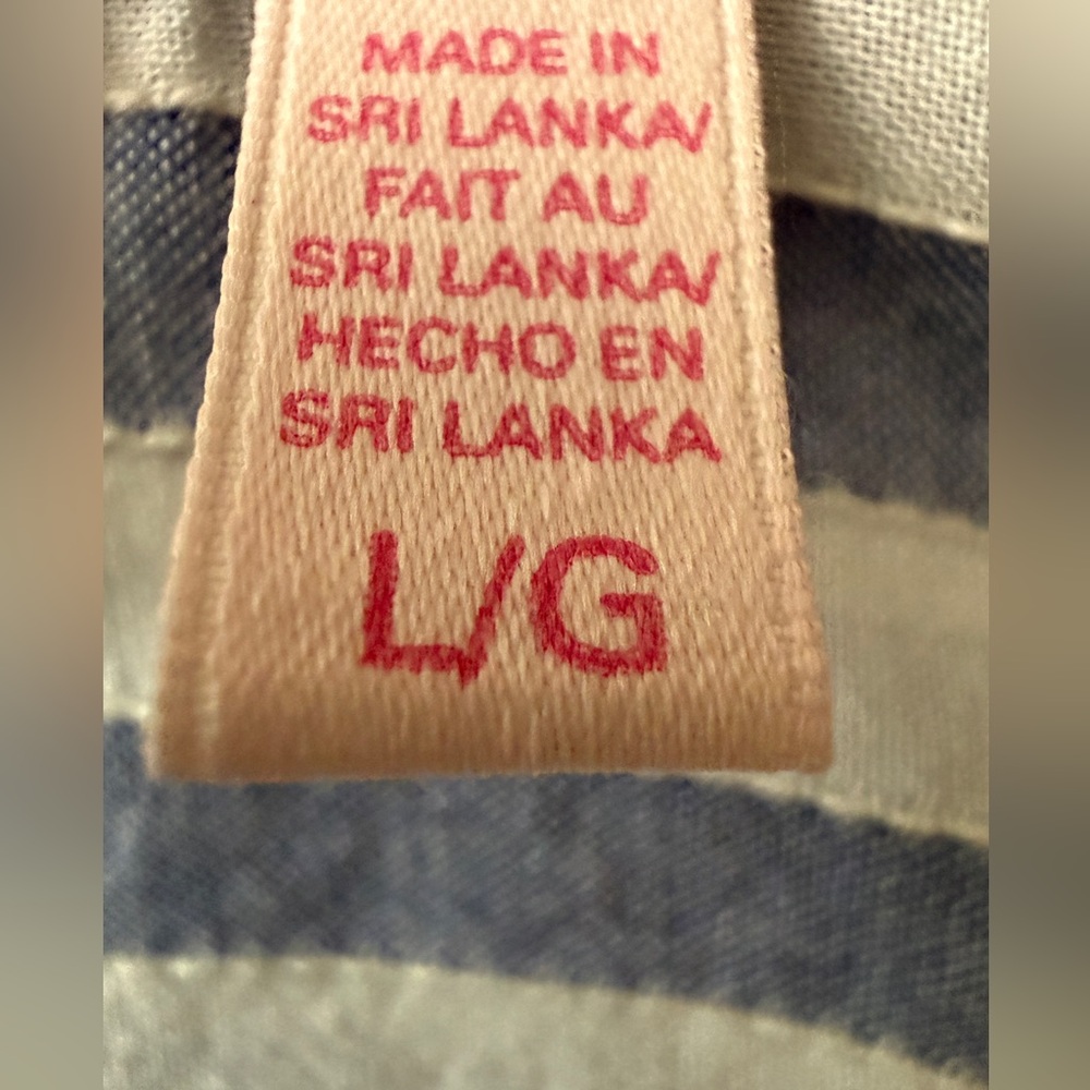 VICTORIA'S SECRET WHITE BLUE STRIPED COTTON BUTTON -DOWN SLEEPSHIRT - Picture 8 of 10